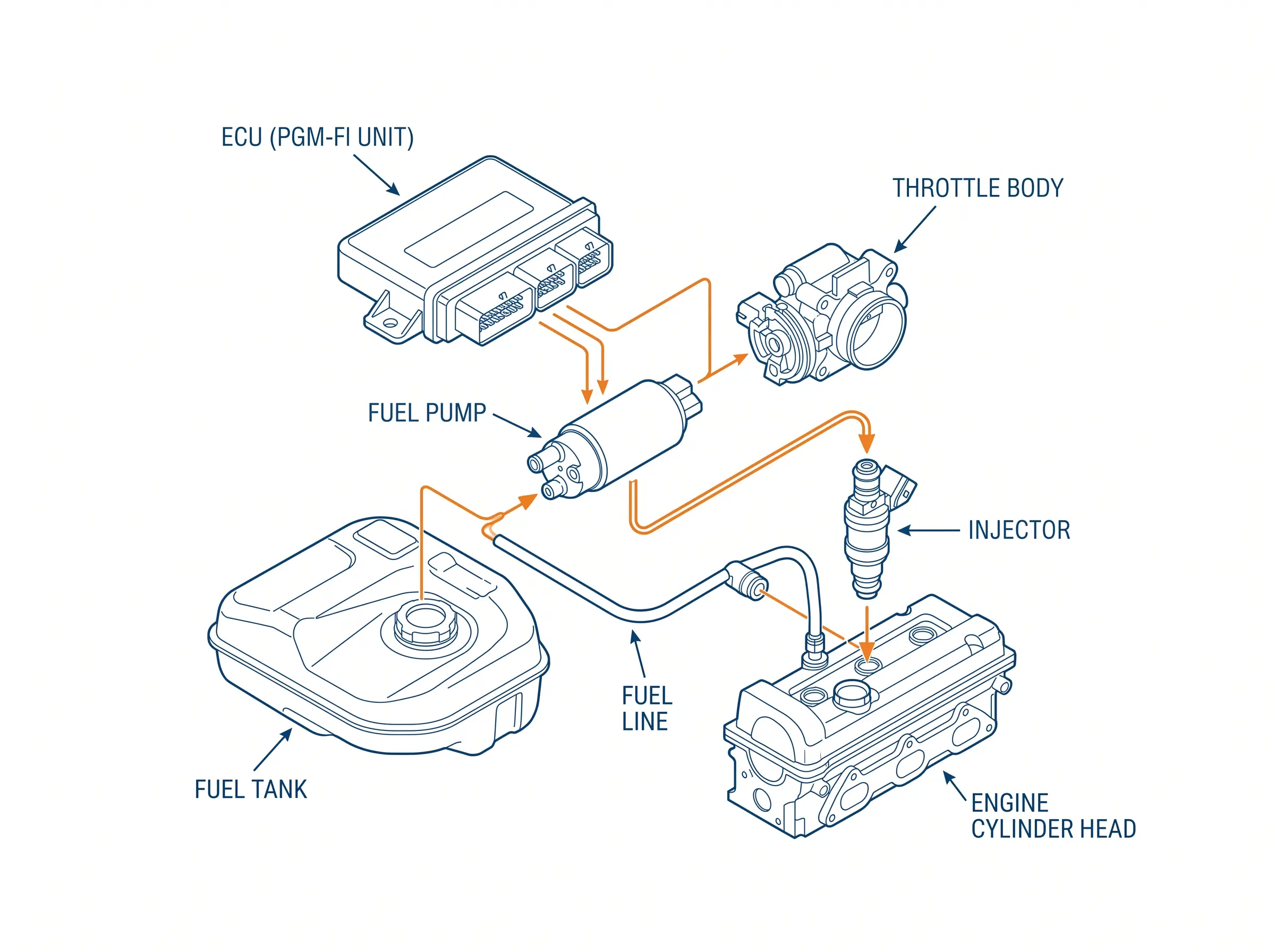 cấu tạo kim phun xe lead