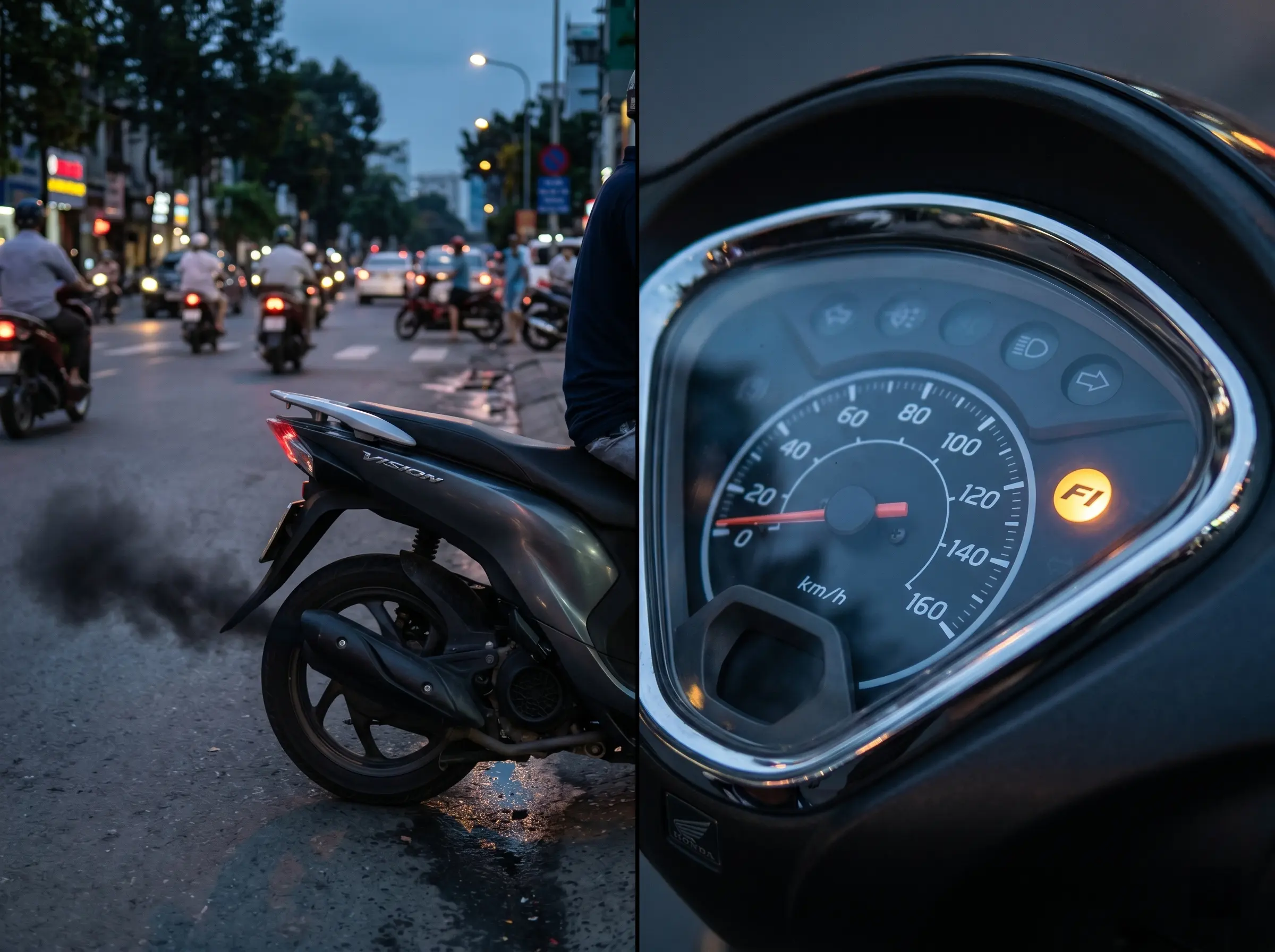 dấu hiệu kim phun xăng vision bị nghet