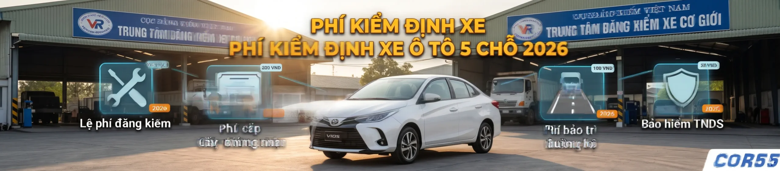 Phí kiểm định xe ô tô 5 chỗ gồm khoản nào