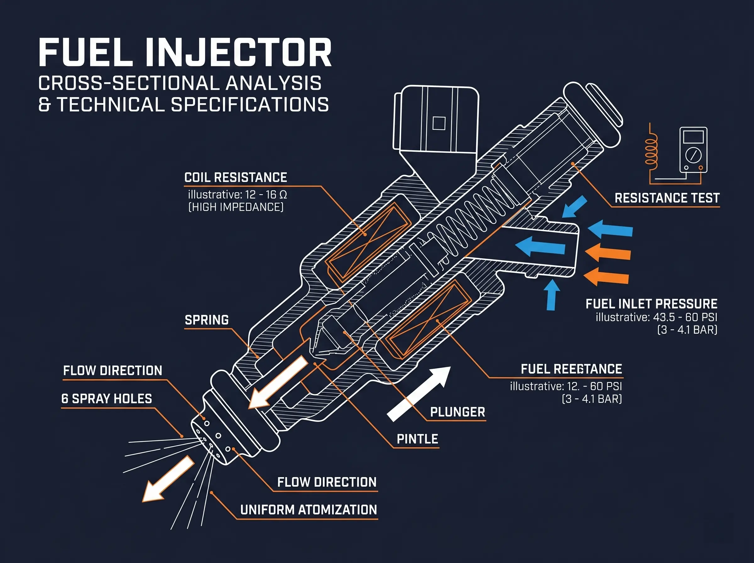 thông số kỹ thuật kim phun exciter